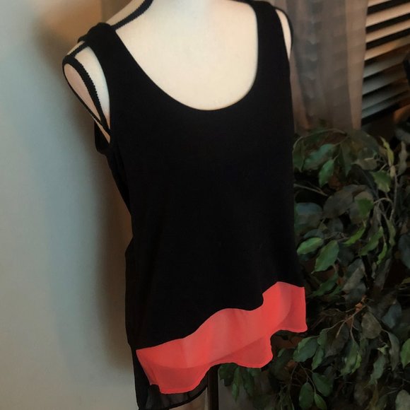 NWT Kardashian Kollection Asymetrical Tank Top - Picture 2 of 5